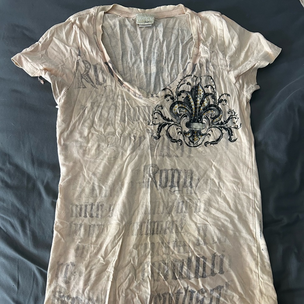 Daytrip Cream Graphic Tee with Black Design
